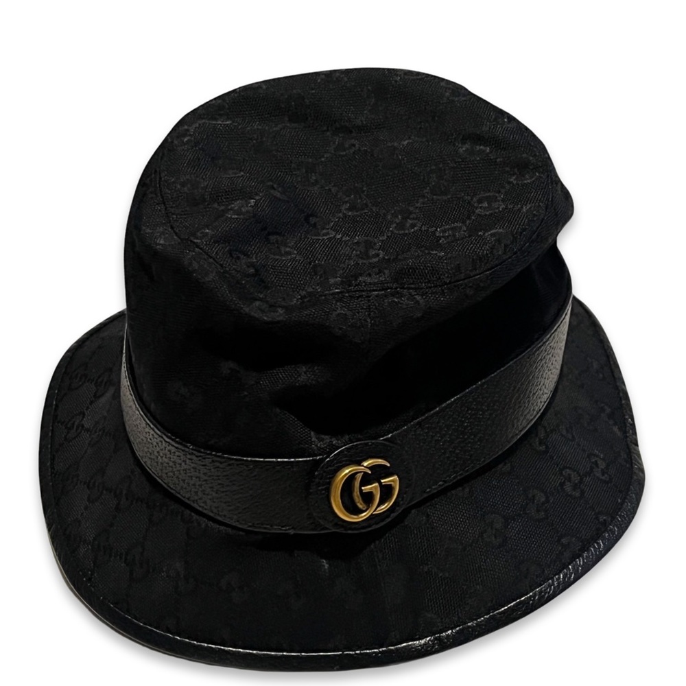 Black Gucci GG Canvas bucket hat